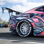 2017 Camaro SS Widebody with Stark Forged Wheels HEM44 custom wheels in gloss black lip and brushed clear face center finish with deep dish design