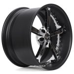 2013 Corvette Grand Sport with Stark Forged HEM49 custom wheels in satin black and chrome finish, concave profile