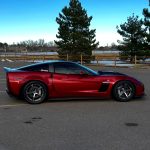 2013 Corvette Grand Sport with Stark Forged HEM49 custom wheels in satin black and chrome finish, concave profile